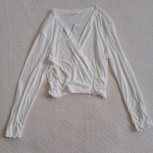 maurices ♡ open cardigan sweater cover white lightweight summer